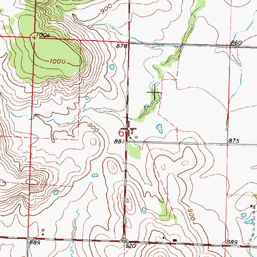 Topographic Map of Hosford (historical), KS