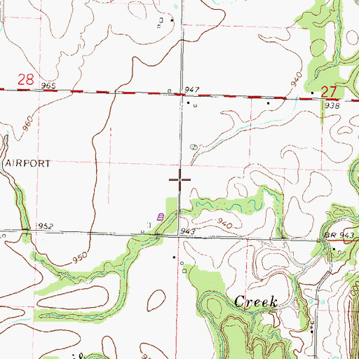 Topographic Map of Cedar Bluff (historical), KS