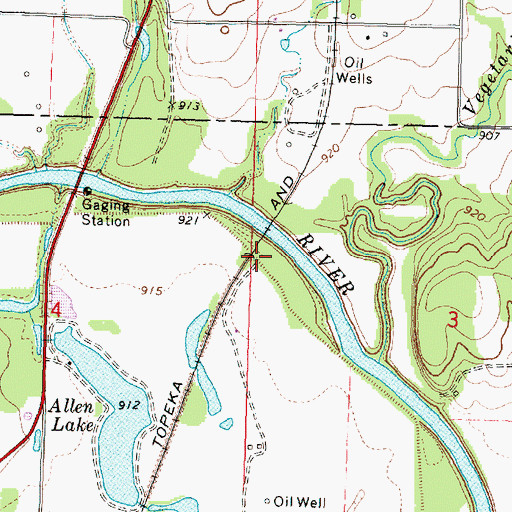 Topographic Map of Neosho Station (historical), KS