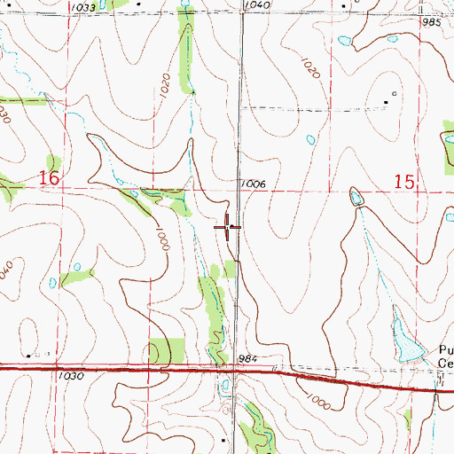 Topographic Map of Chard (historical), KS