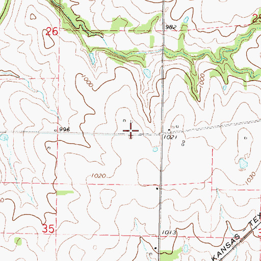 Topographic Map of Veitsburg (historical), KS