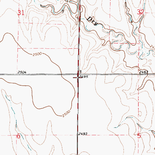 Topographic Map of Nevada (historical), KS