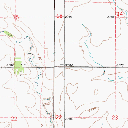 Topographic Map of Templeton (historical), KS