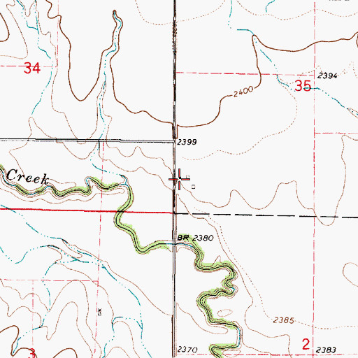 Topographic Map of Challacombe (historical), KS