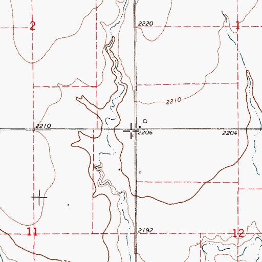 Topographic Map of Schoharie (historical), KS