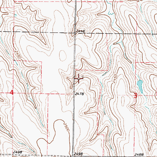 Topographic Map of Brett (historical), KS