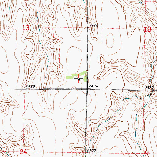 Topographic Map of Smithton (historical), KS