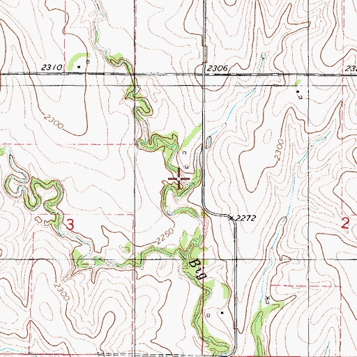 Topographic Map of Hedgewood (historical), KS
