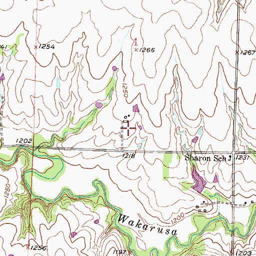 Topographic Map of Grandview (historical), KS