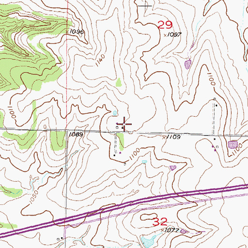 Topographic Map of Kedron (historical), KS