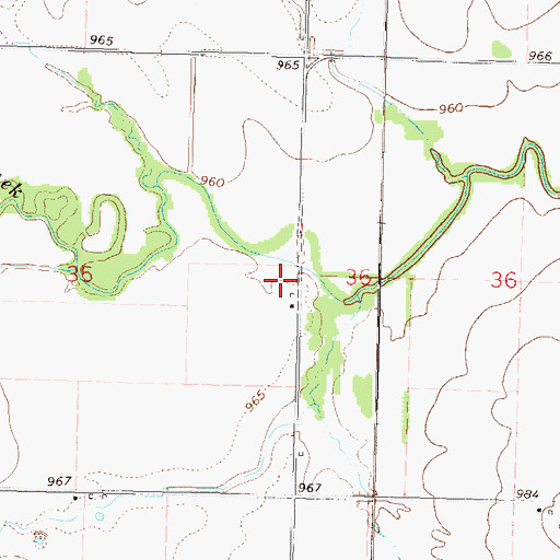 Topographic Map of Rochester (historical), KS