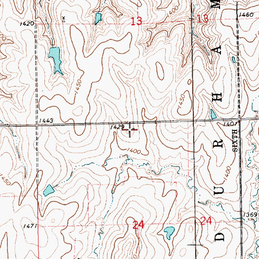 Topographic Map of Braid (historical), KS