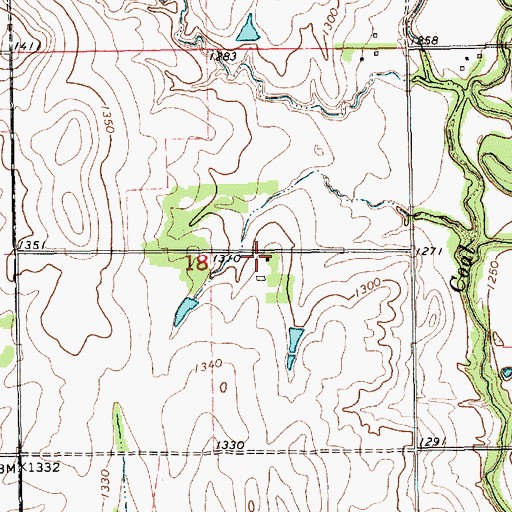 Topographic Map of Ackley (historical), KS