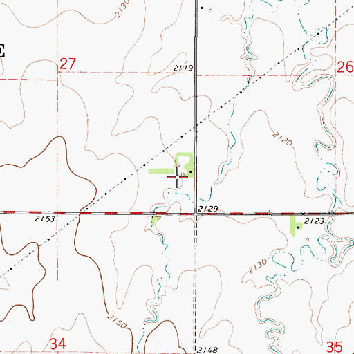 Topographic Map of George (historical), KS