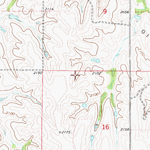 Topographic Map of Myrtle (historical), KS