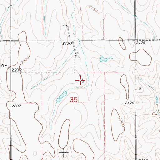 Topographic Map of Crow (historical), KS