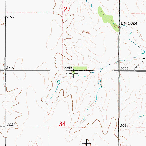 Topographic Map of Jimtown (historical), KS