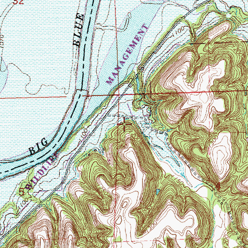 Topographic Map of Mariadahl (historical), KS
