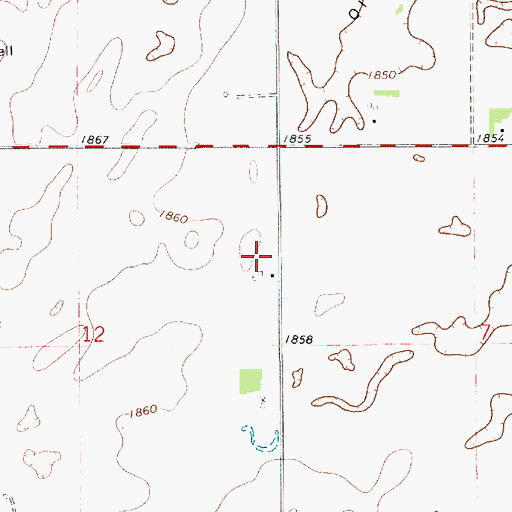 Topographic Map of Hayesville (historical), KS