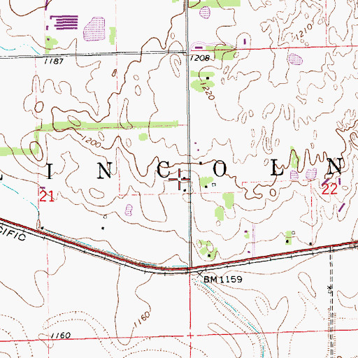 Topographic Map of Buchanan (historical), KS