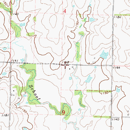 Topographic Map of Oread (historical), KS