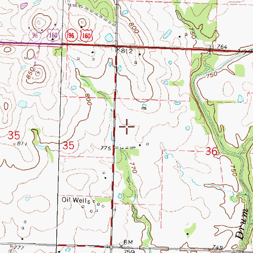 Topographic Map of Nashville (historical), KS