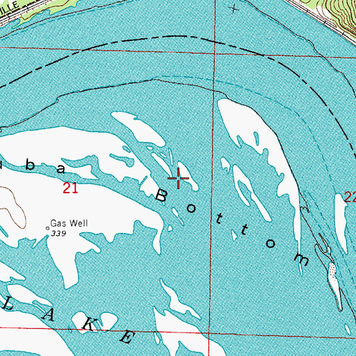 Topographic Map of Cuba Bottom, AR