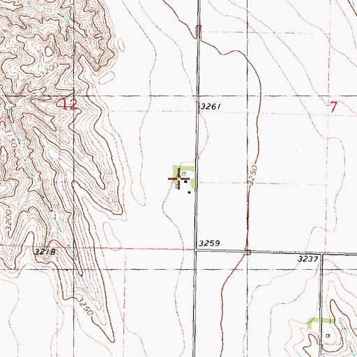 Topographic Map of Burntwood (historical), KS
