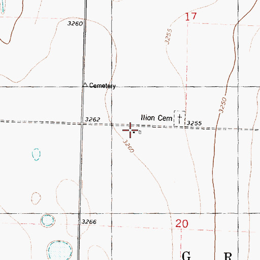 Topographic Map of Illion (historical), KS