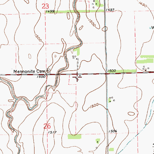 Topographic Map of Liberty (historical), KS