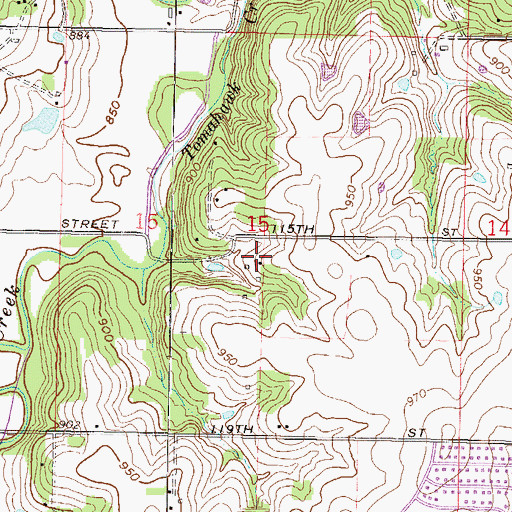 Topographic Map of Little Santa Fe (historical), KS