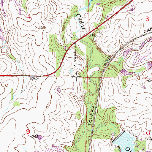 Topographic Map of Princeton (historical), KS