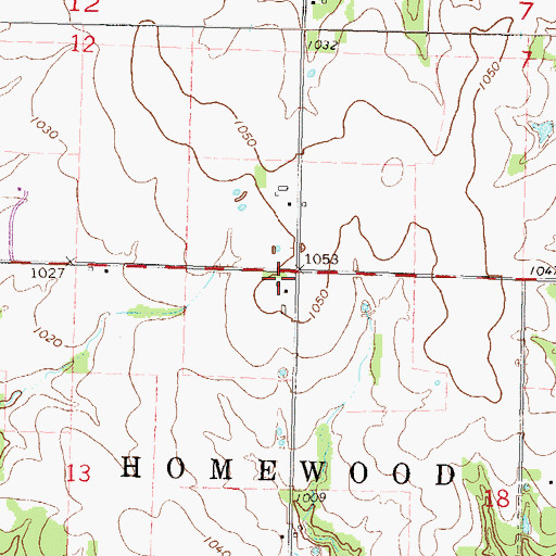Topographic Map of Middletown (historical), KS