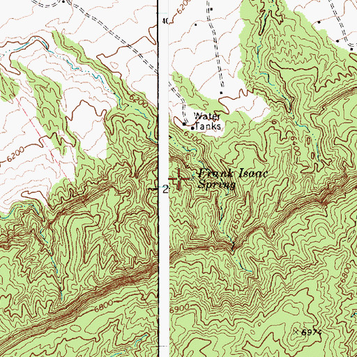 Topographic Map of Frank Isaac Spring, AZ