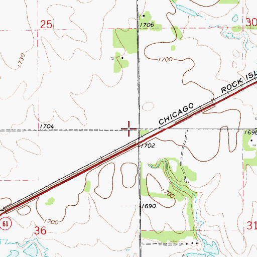 Topographic Map of Jordon Springs (historical), KS