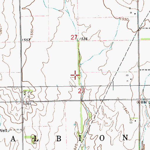 Topographic Map of Purity (historical), KS