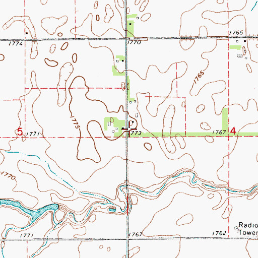 Topographic Map of Peace Creek (historical), KS