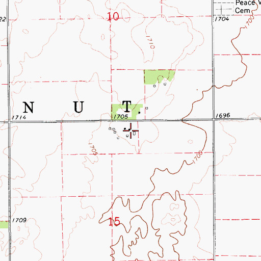 Topographic Map of Avery (historical), KS