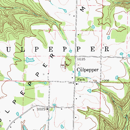 Topographic Map of Culpepper Mountain, AR