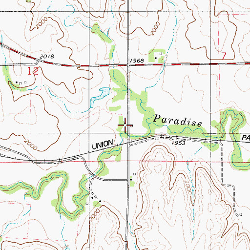 Topographic Map of Motor (historical), KS