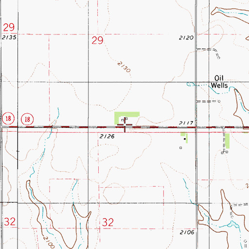 Topographic Map of Hoskins (historical), KS