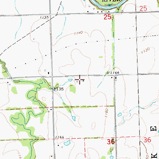 Topographic Map of Central City (historical), KS