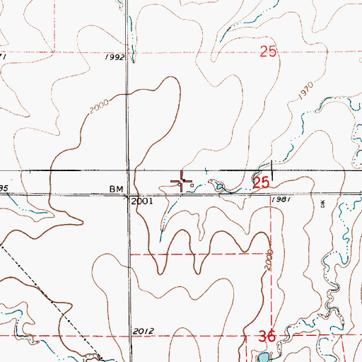Topographic Map of Pleasantdale (historical), KS