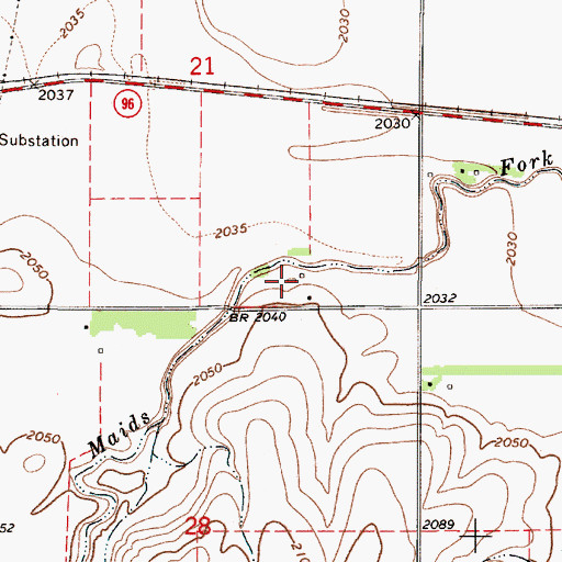 Topographic Map of Brookdale (historical), KS