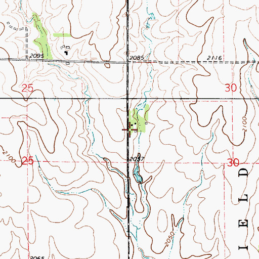 Topographic Map of Hutton (historical), KS