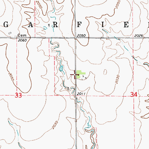 Topographic Map of Ryan (historical), KS