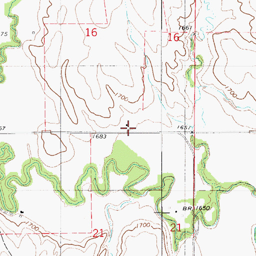 Topographic Map of Jack (historical), KS