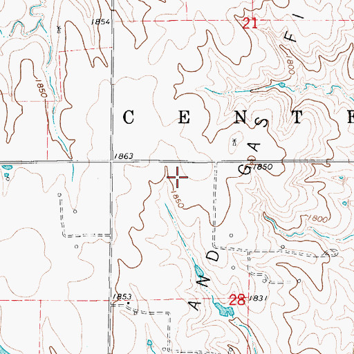 Topographic Map of Forest Hill (historical), KS