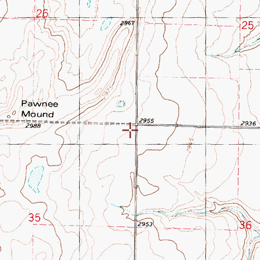 Topographic Map of Washburn (historical), KS