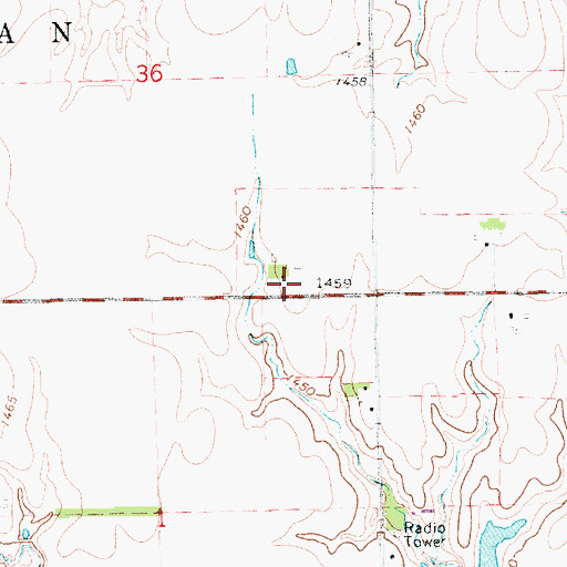 Topographic Map of Germania (historical), KS
